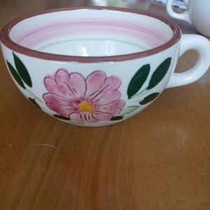 Strangl Pottery cups/ mugs (pair) Wild Rose